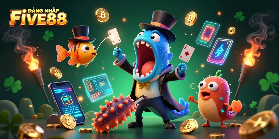 Experience the excitement of ĐĂNG NHẬP FIVE88 with a thrilling 3D casino illustration