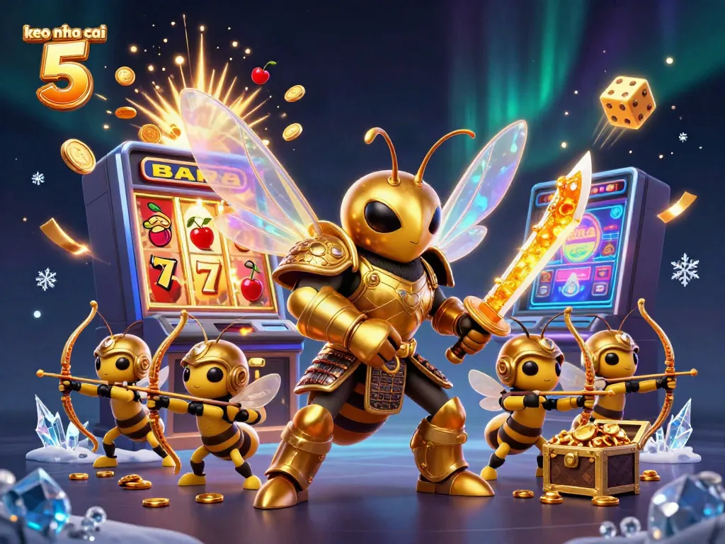Experience keo nha cai 5 with thrilling gameplay from a golden hornet warrior amidst jackpot wins.