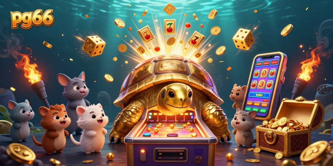 Play exciting games at pg66 with a vibrant scene of jackpot-winning moments and colorful elements.