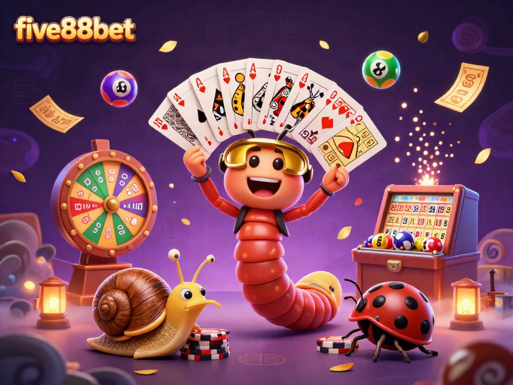 Experience the excitement of five88bet with colorful lottery elements and a dynamic casino atmosphere.