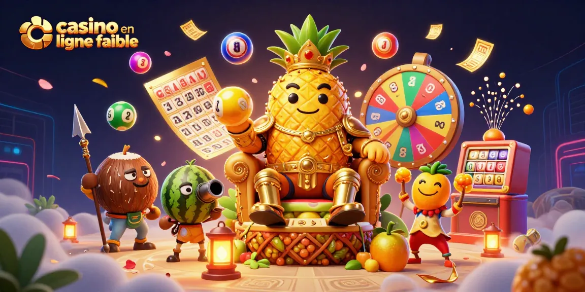 Jouer à un casino en ligne fiable avec le roi ananas doré et des éléments de loterie dynamiques