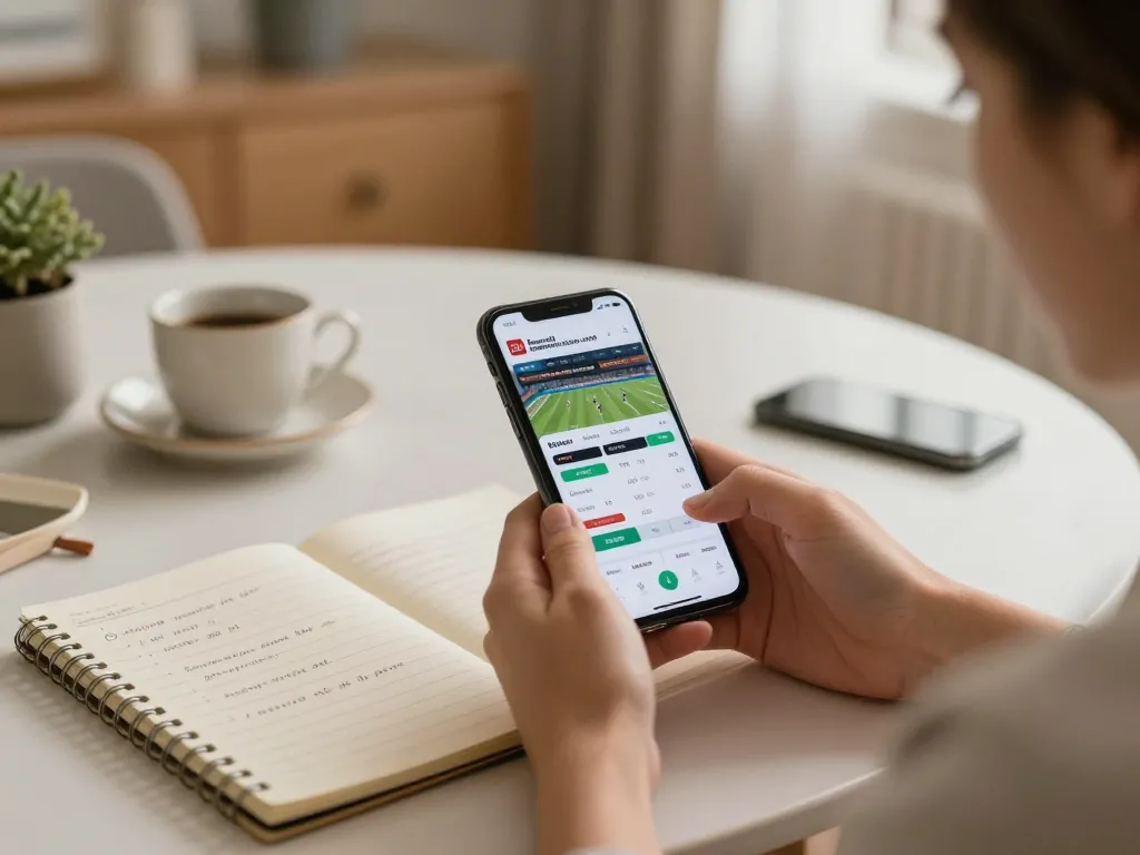 Interagendo con siti scommesse non AAMS utilizzando uno smartphone per effettuare scommesse sportive live.