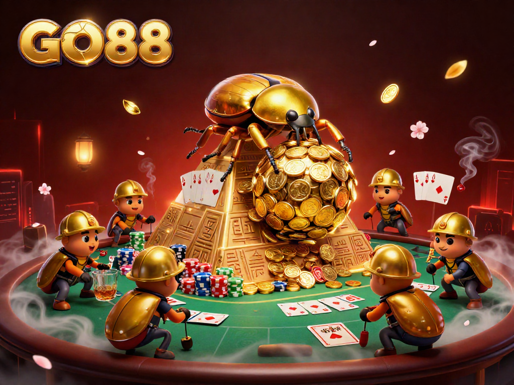 Experience exciting gameplay at GO88 with vibrant casino elements and dynamic characters.