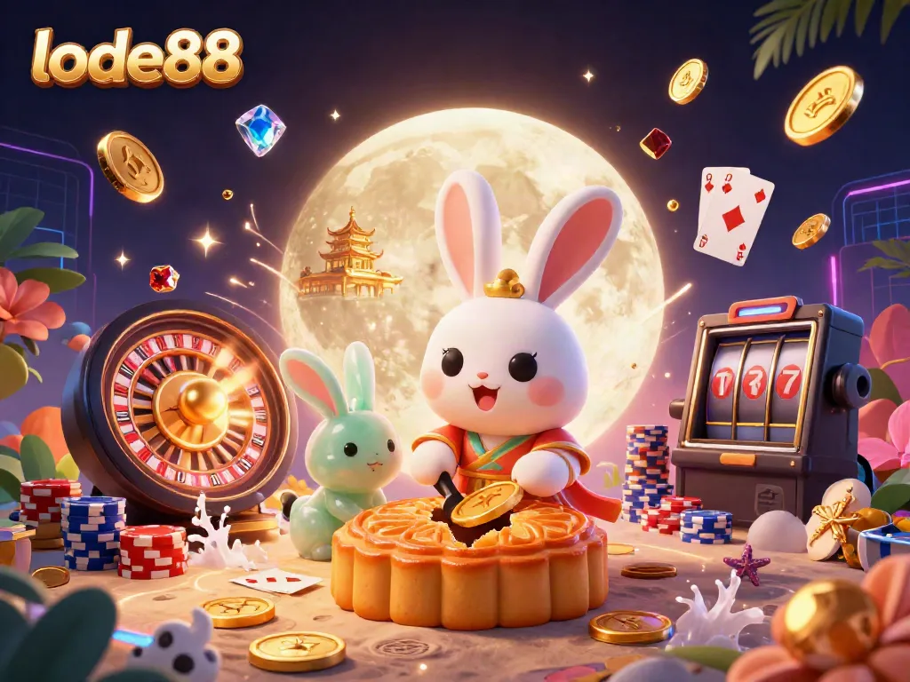 Experience the thrill of lode88 with a vibrant scene featuring winning elements in a captivating digital illustration.