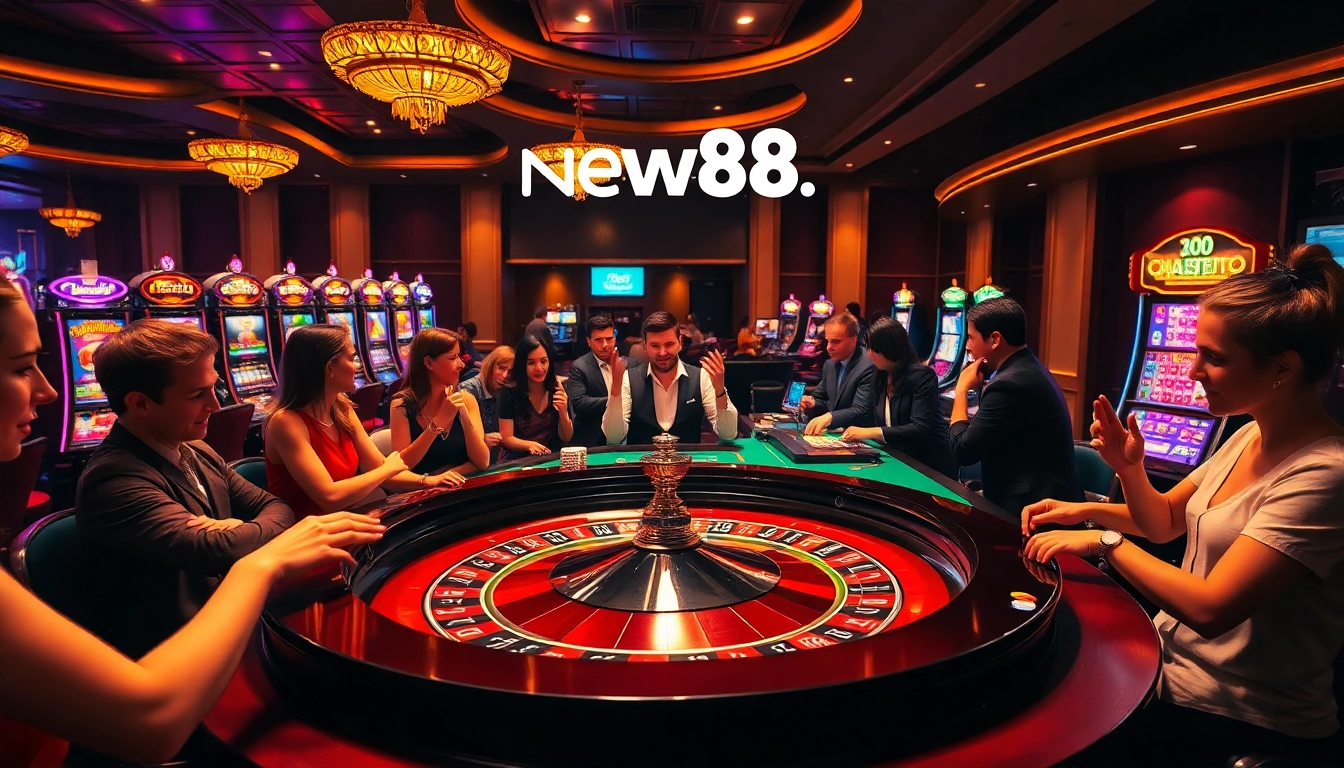 Experience casino excitement with games at https://new88.help/ featuring roulette tables and vibrant slot machines.