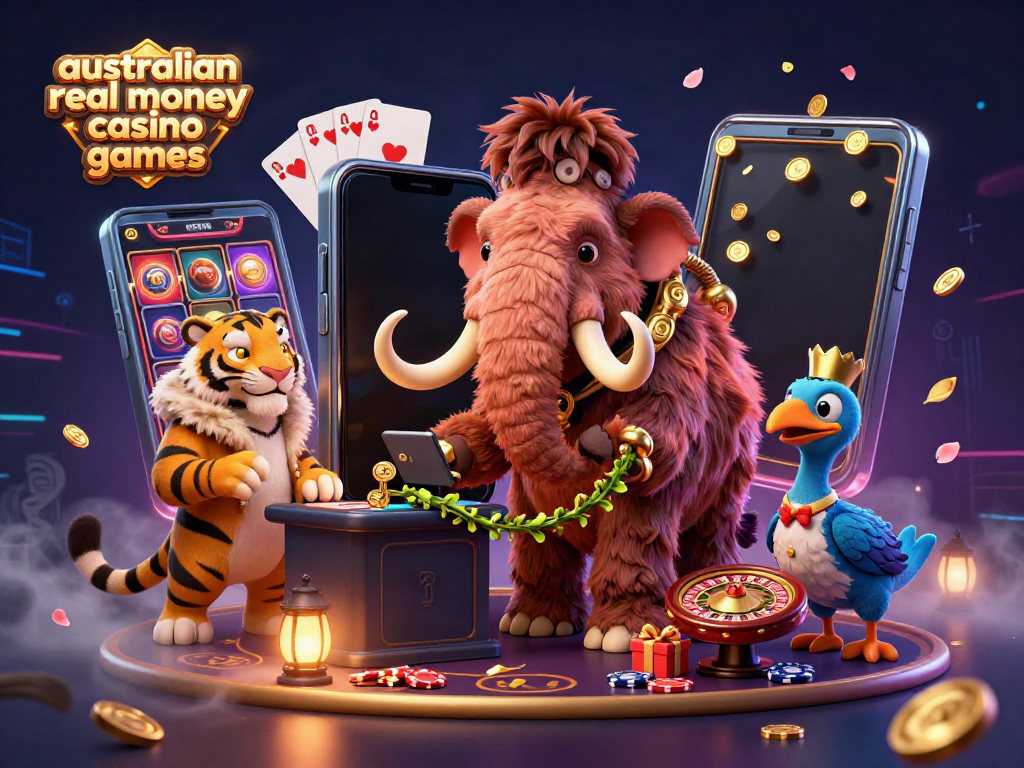 Experience the excitement of australian real money casino games with cartoon characters at a vibrant casino