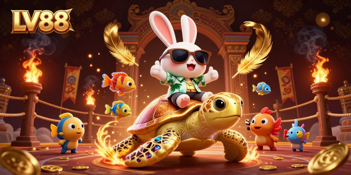 Join LV88 and win big with our vibrant casino games featuring a lucky rabbit and golden turtle!