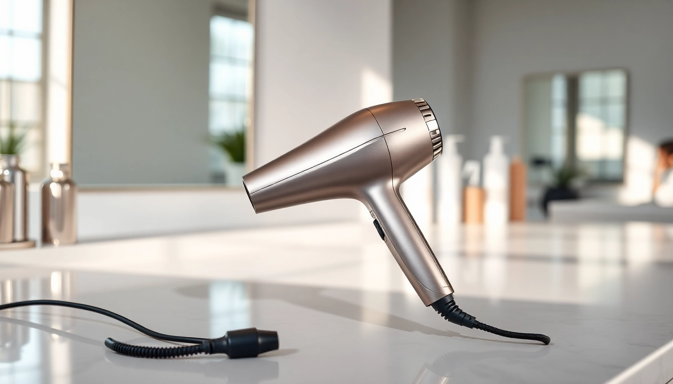 Enhance your hair with an ionic blow dryer featuring sleek design and advanced technology.