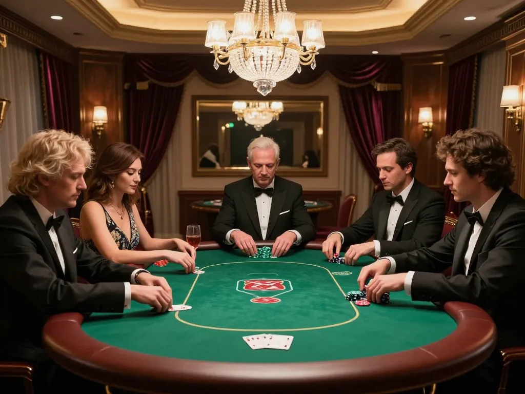 C212 guests playing in exclusive casino VIP poker room with luxurious decor and ambiance.