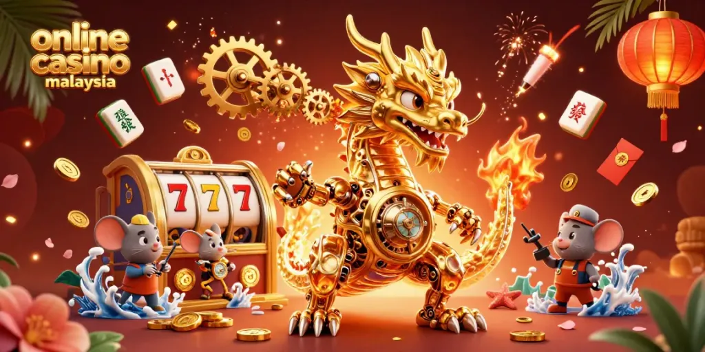 Experience online casino malaysia high energy with a golden dragon and dynamic slot game elements.