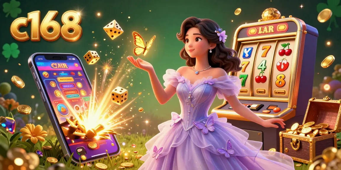Experience the thrill of winnings with c168 in this vibrant, engaging casino jackpot scene.