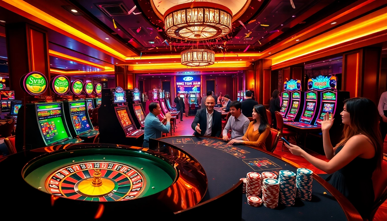 Experience the thrill of sv368 - nhà cái uy tín số 1⃣ châu á sv368 with vibrant casino scenes and exciting gameplay.