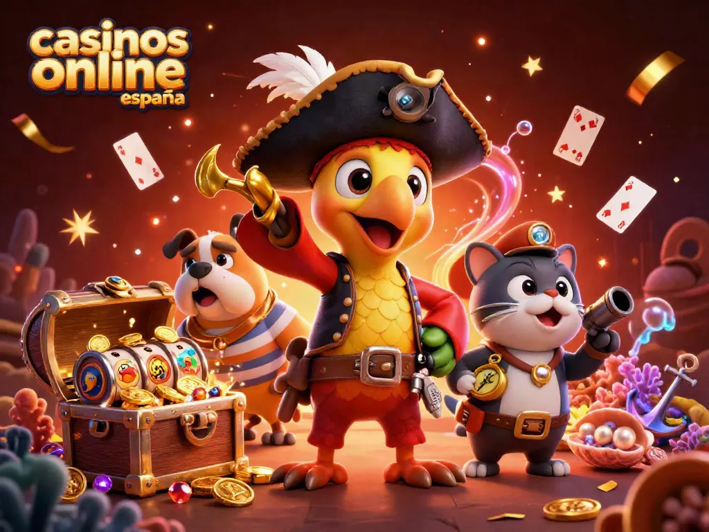 Disfruta de casinos online en España con divertidos personajes y elementos de juego.