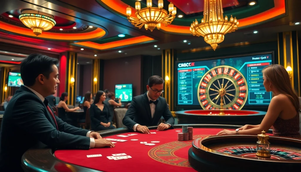 Active players enjoy a thrilling game at Nhà cái C168's sophisticated casino tables.