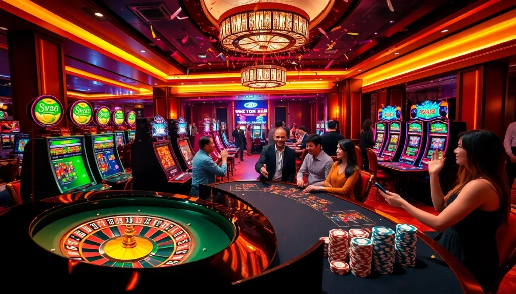 Experience the thrill of sv368 - nhà cái uy tín số 1⃣ châu á sv368 with vibrant casino scenes and exciting gameplay.