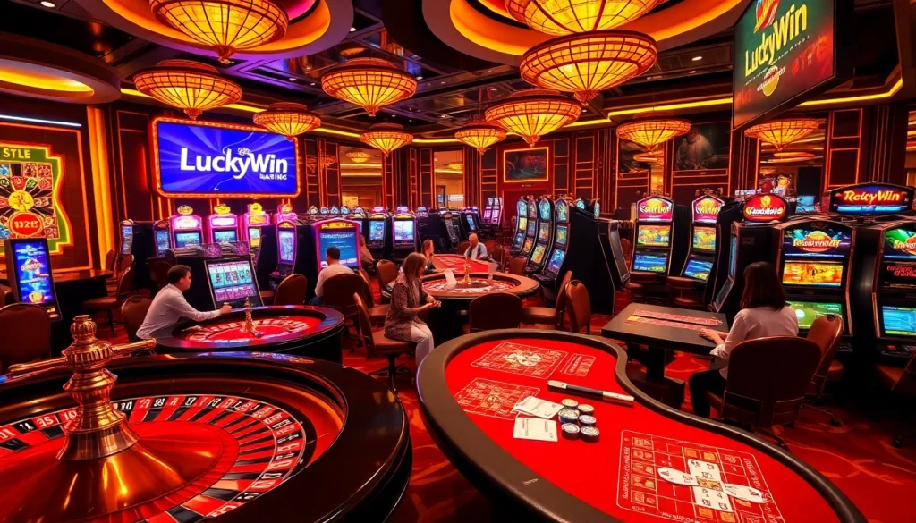 Join the excitement at LuckyWin casino with vibrant tables and thrilling action!