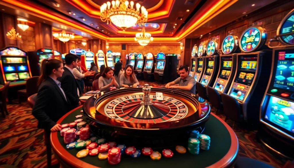 Experience the thrill of betting at sbobet link alternatif in a vibrant casino scene filled with excitement and winning moments.