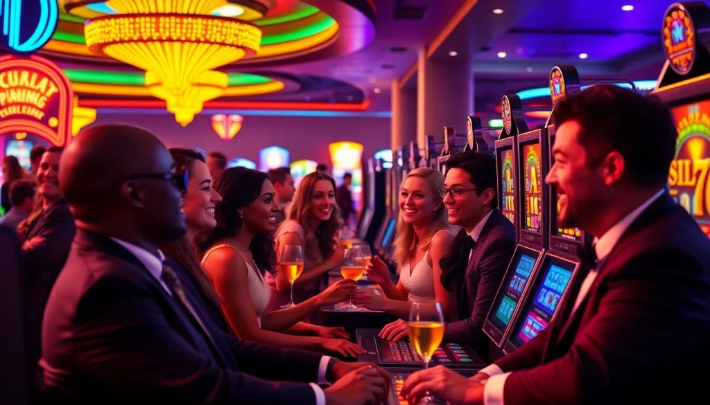 A player enjoying the excitement of slot777 machines with vibrant colors and winning animations.